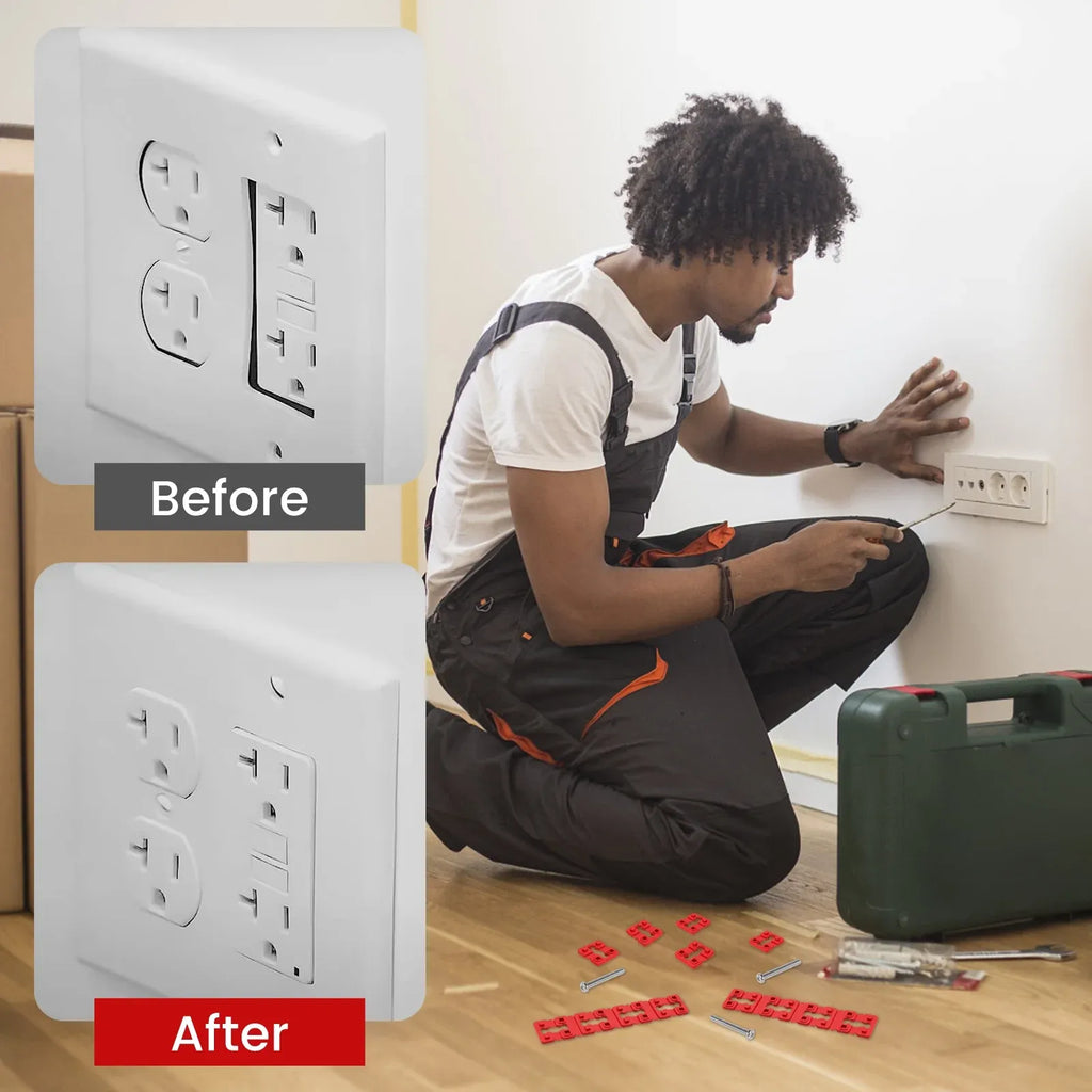 148 Pcs Electrical Outlet Box Spacers, Stackable Plastic Flush Mount Shims for Receptacles