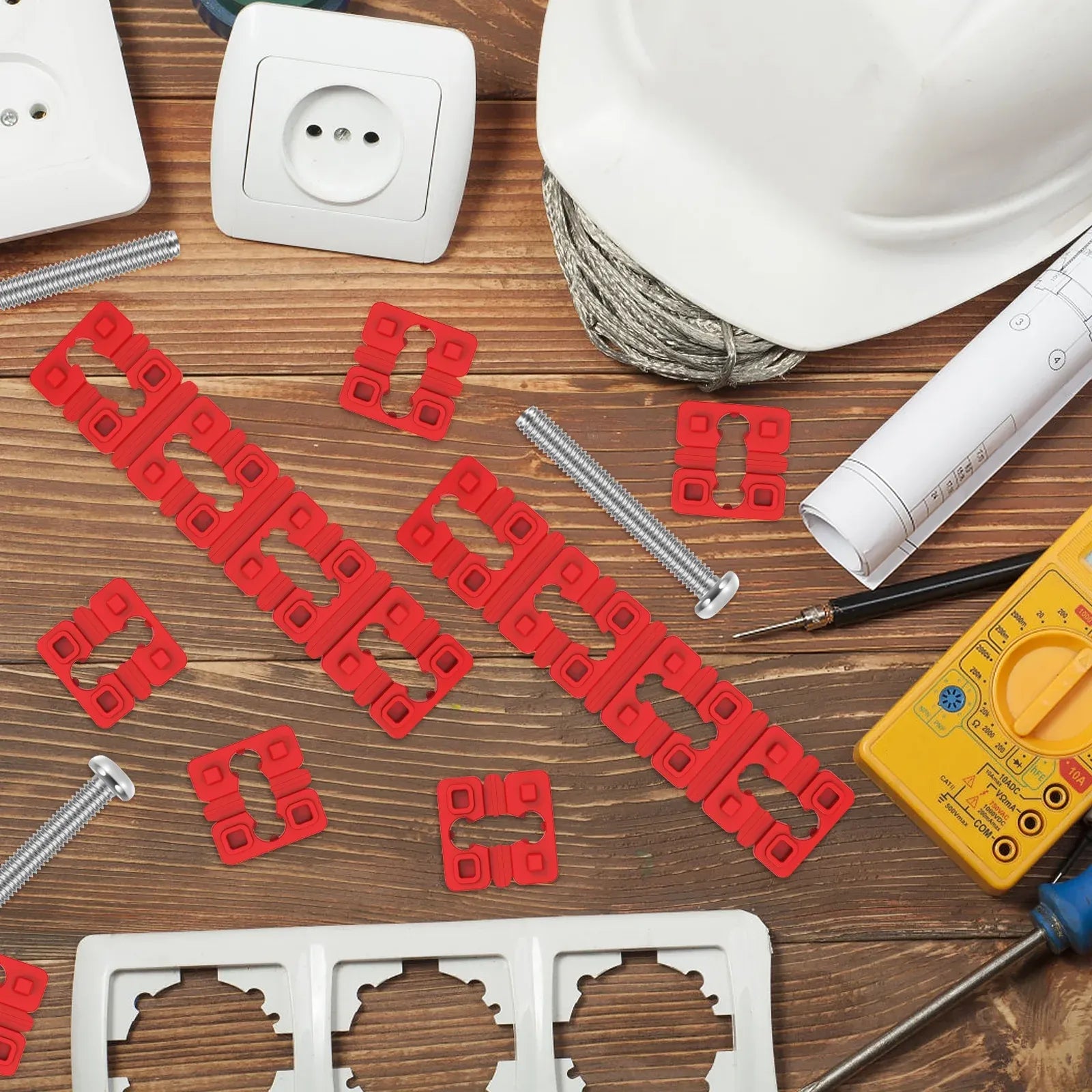 148 Pcs Electrical Outlet Box Spacers, Stackable Plastic Flush Mount Shims for Receptacles