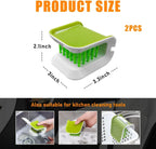 2 Pcs Car Seat Belt Cleaning Brushes, Double Sided U Shaped Cleaner Tools for Interior Detail, Green