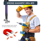 20 Pcs Impact Hex Drill Bit Set, S2 Steel Magnetic SAE Metric Bits for Drivers, 1/4 Inch Shank
