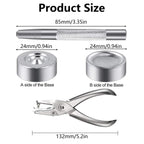 200 Pcs Stainless Steel Snap Fastener Kit, Heavy Duty Press Studs with Pliers for Sewing