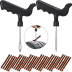 32 Pcs Tire Plug Repair Kit, T Handle Tools and Rubber Strings for Tubeless Tires Cars Trucks