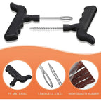 32 Pcs Tire Plug Repair Kit, T Handle Tools and Rubber Strings for Tubeless Tires Cars Trucks