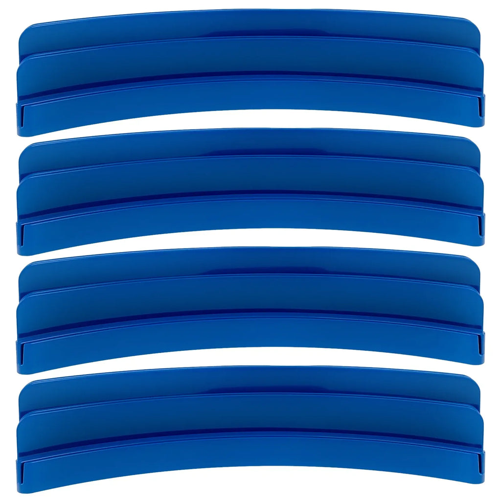 4 Pcs Playing Card Holders, Curved Non Slip Hands Free Card Racks for Kids Seniors, Navy Blue