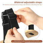 Baby High Chair Footrest, Adjustable Bamboo Foot Support with Straps for Hook On Highchairs