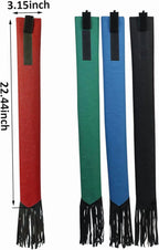 4 Pack Horse Tail Bags, Non Woven Tail Wraps with Fastener Fringe, Black Red Blue Green