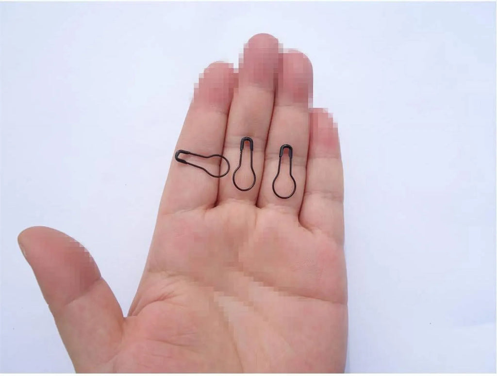 1000 Pcs Metal Gourd Safety Pins, 0.8 Inch Clothing Craft Tailor DIY Accessory Pins, Black
