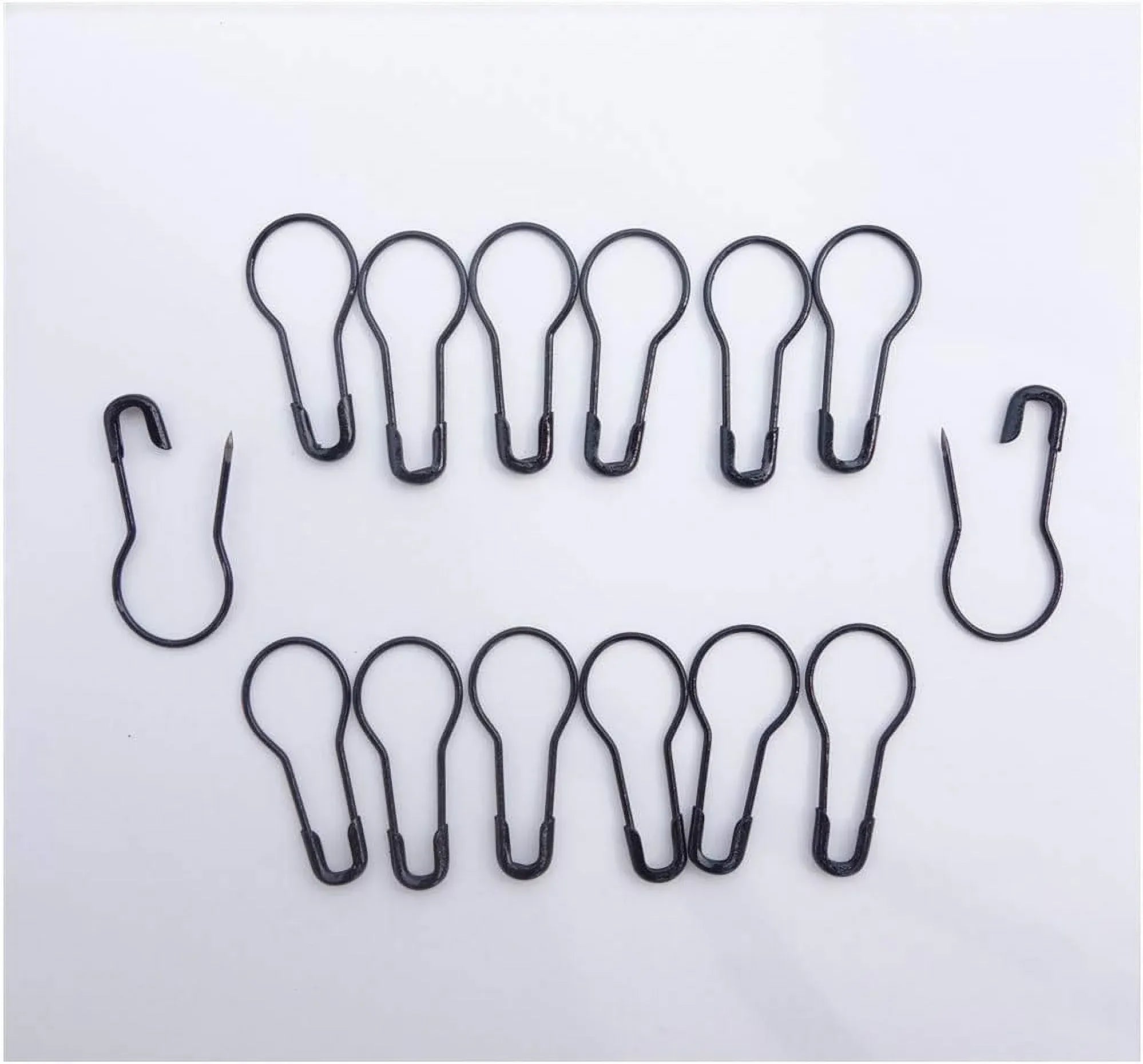 1000 Pcs Metal Gourd Safety Pins, 0.8 Inch Clothing Craft Tailor DIY Accessory Pins, Black