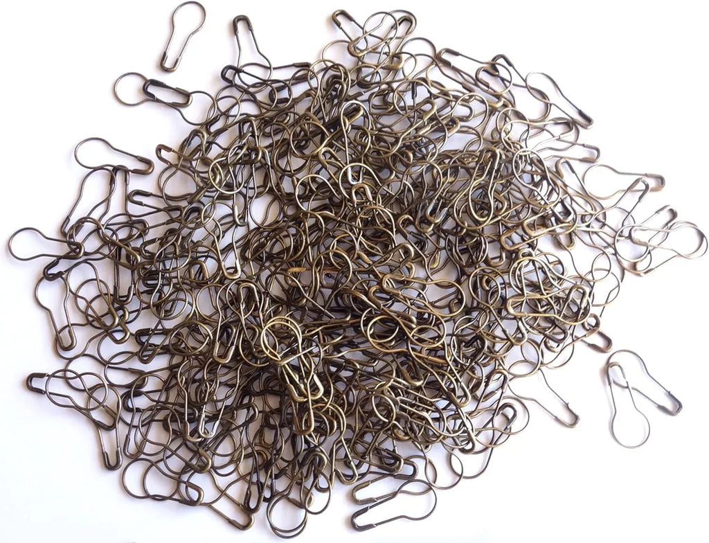 1000 Pcs Metal Gourd Safety Pins, 0.8 Inch Clothing Craft Tailor DIY Accessory Pins, Bronze