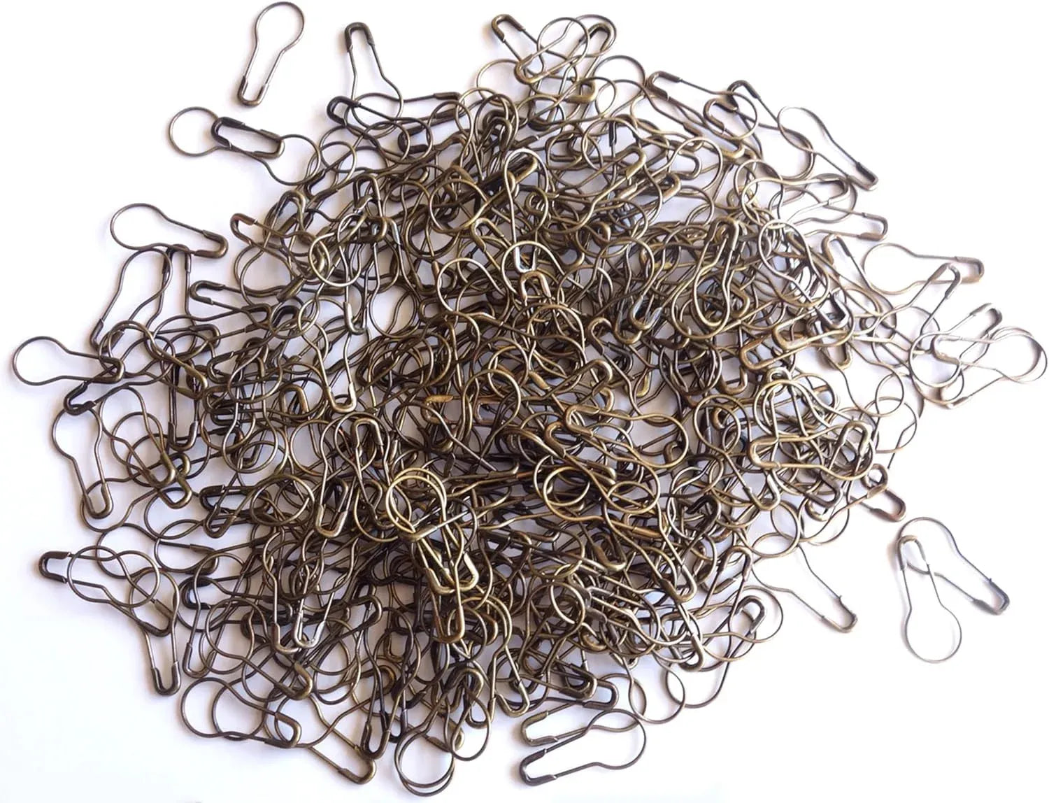 1000 Pcs Metal Gourd Safety Pins, 0.8 Inch Clothing Craft Tailor DIY Accessory Pins, Bronze