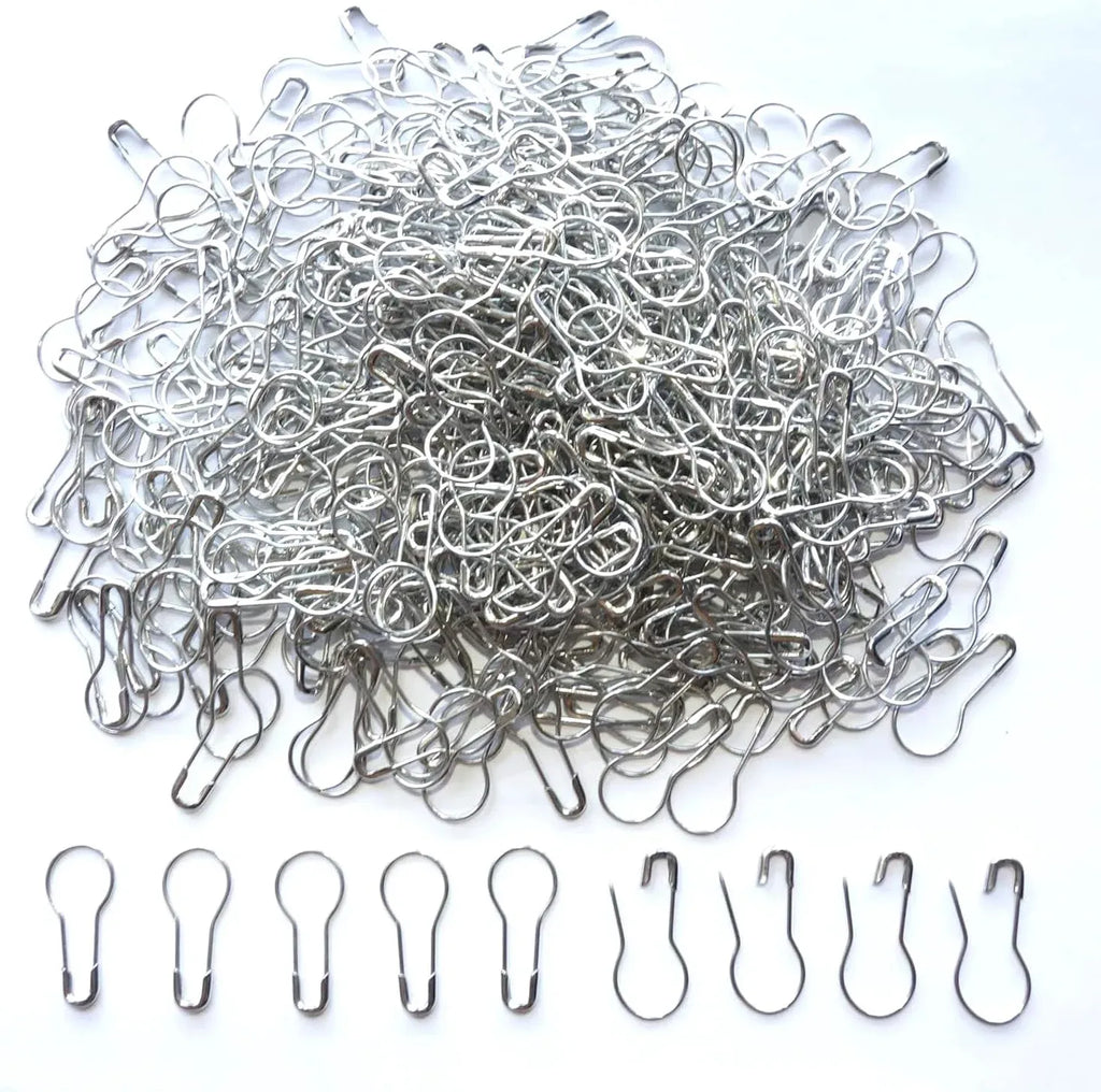 1000 Pcs Metal Gourd Safety Pins, 0.8 Inch Clothing Craft Tailor DIY Accessory Pins, Silver
