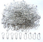 1000 Pcs Metal Gourd Safety Pins, 0.8 Inch Clothing Craft Tailor DIY Accessory Pins, Silver