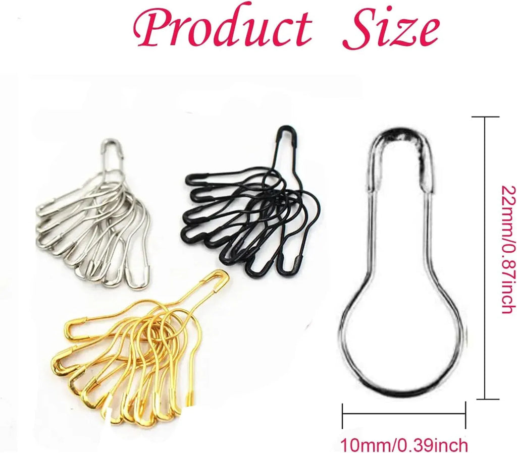 1000 Pcs Metal Gourd Safety Pins, 0.8 Inch Clothing Craft Tailor DIY Accessory Pins, Silver