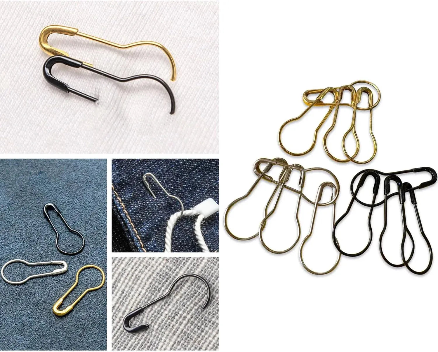 1000 Pcs Metal Gourd Safety Pins, 0.8 Inch Clothing Craft Tailor DIY Accessory Pins, Silver
