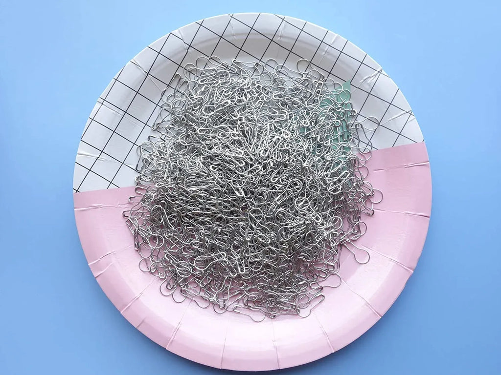 1000 Pcs Metal Gourd Safety Pins, 0.8 Inch Clothing Craft Tailor DIY Accessory Pins, Silver