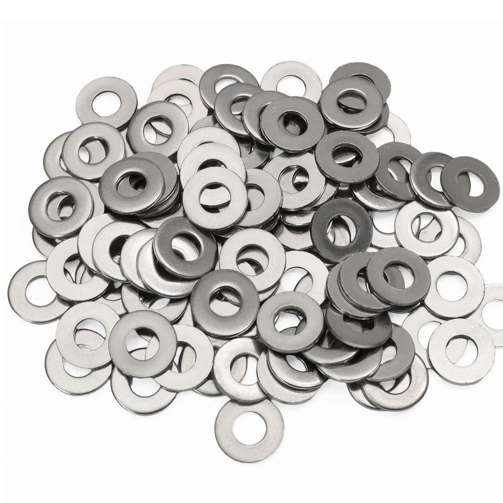 100 Pcs 1/4 Inch Flat Washers, 304 Stainless Steel Anti Rust Washers for Screws Bolts