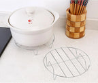 2 Pcs Stainless Steel Steaming Rack Set, Round Trivet Cooling Stand for Pot Pressure Cooker, 5.9 Inch