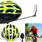 2 Pcs Bike Helmet Mirrors, 360 Degree Adjustable Convex Rear View Mirrors for Cycling, Black