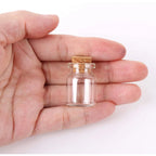 24 Pcs Mini Glass Bottles with Cork Stoppers, 5ml Clear Vials for Crafts Wedding Favors