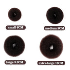 27 Pcs Hair Bun Maker Set, 7 Mesh Donut Rings and 20 U Pins for Ballet Buns Updos, Brown
