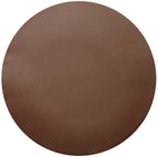 2 Pack Round Bar Stool Covers, Waterproof PU Leather Anti Slip Seat Slipcovers, 14 Inch Brown