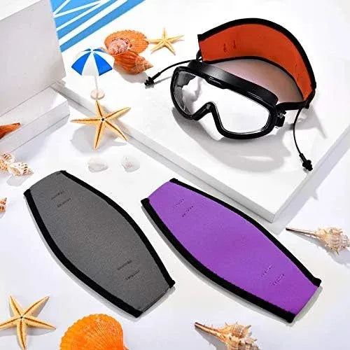 3 Pack Neoprene Diving Mask Strap Covers, Hair Protector Wraps for Snorkeling, 7.5 x 3.5 In