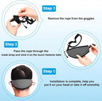 3 Pack Neoprene Diving Mask Strap Covers, Hair Protector Wraps for Snorkeling, 7.5 x 3.5 In