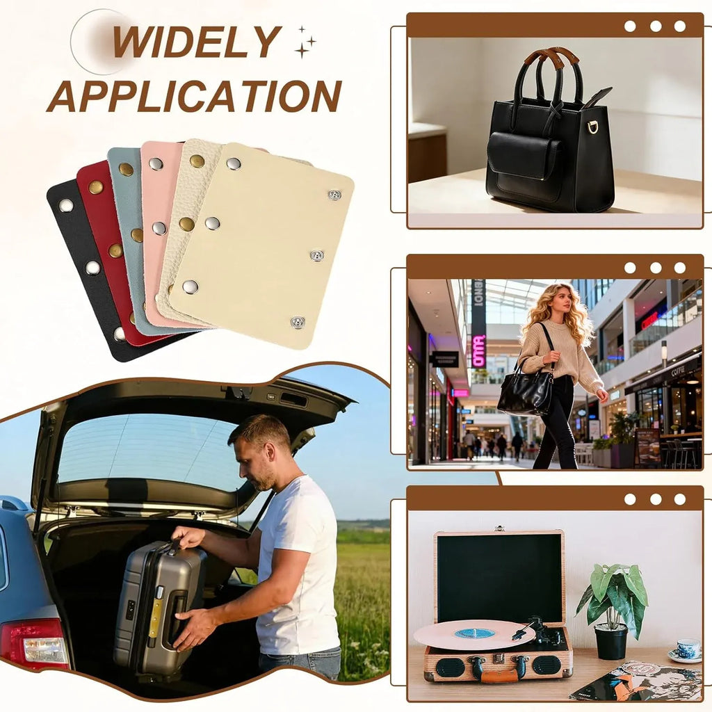 4 Pcs Handbag Handle Covers, PVC Leather Grip Protectors with Suede Lining for Tote Bags, Beige