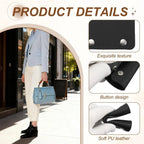 4 Pcs Handbag Handle Covers, PVC Leather Grip Protectors with Buckles, Beige and Black