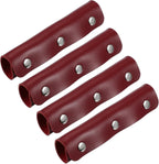 4 Pcs Handbag Handle Covers, PVC Leather Non Slip Grip Protectors with Buckles, Burgundy