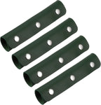 4 Pcs Handbag Handle Covers, PVC Leather Grip Protectors with Suede Lining, Dark Green
