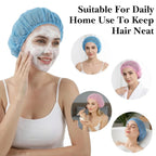 4 Pack Mesh Sleep Bonnets for Women, Breathable Elastic Hair Nets for Sleeping Hair Drying, Pink Blue
