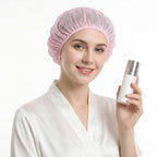 4 Pack Mesh Sleep Bonnets for Women, Breathable Elastic Hair Nets, Pink Blue Orange Black
