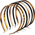 6 Pcs Thin Plastic Headbands, Non Slip Teeth Hair Bands for Women Makeup, Multi Color 8mm