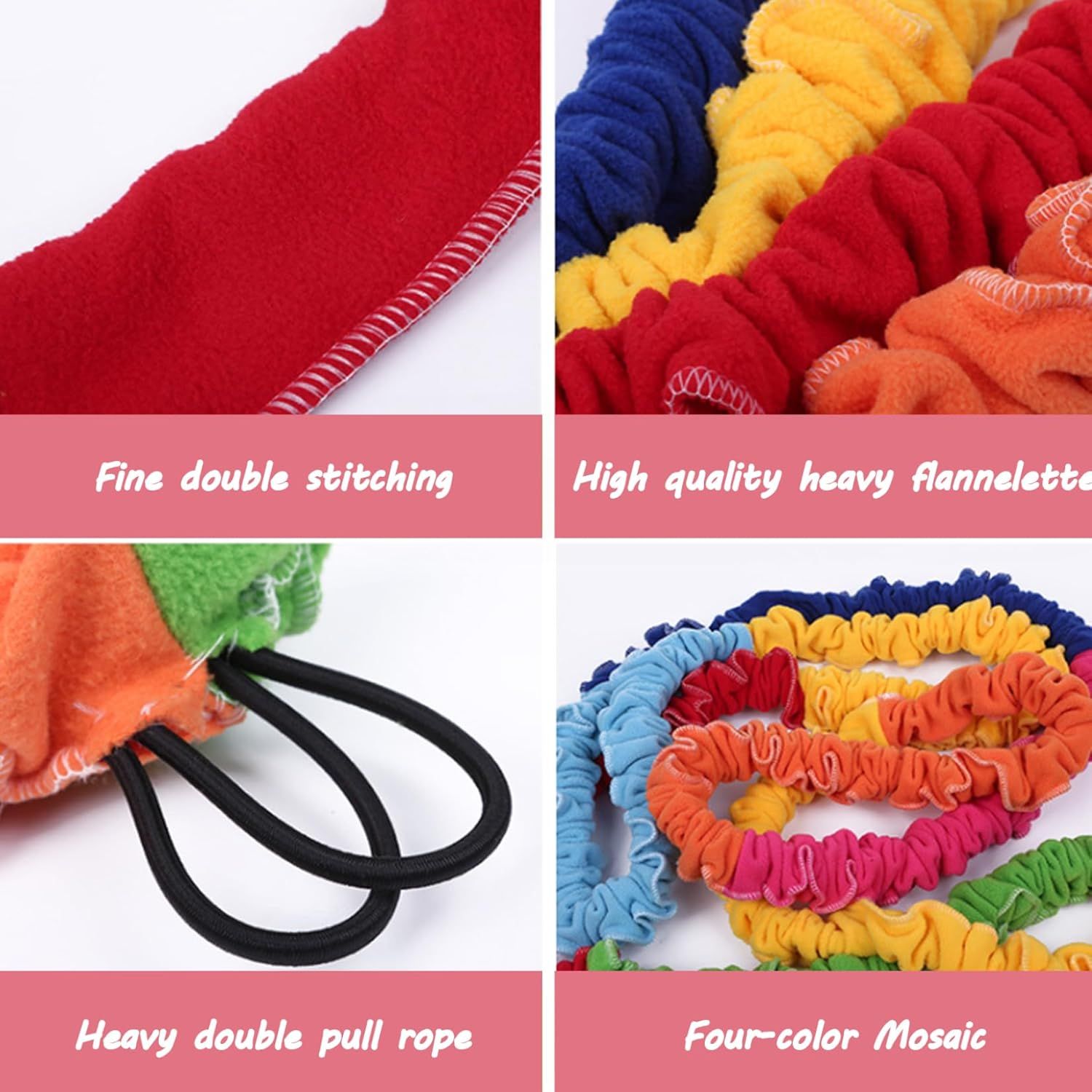 Cooperative Stretchy Band, Elastic Fleece Group Exercise Tug Band for 4 People, 118.11 In