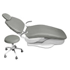 4 Pcs Dental Chair Covers, Waterproof PU Leather Protective Covers for Clinic Chairs, Black