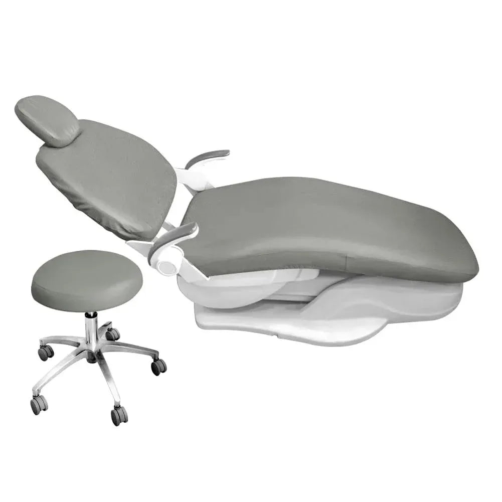 4 Pcs Dental Chair Covers, Waterproof PU Leather Protective Covers for Clinic Chairs, Black
