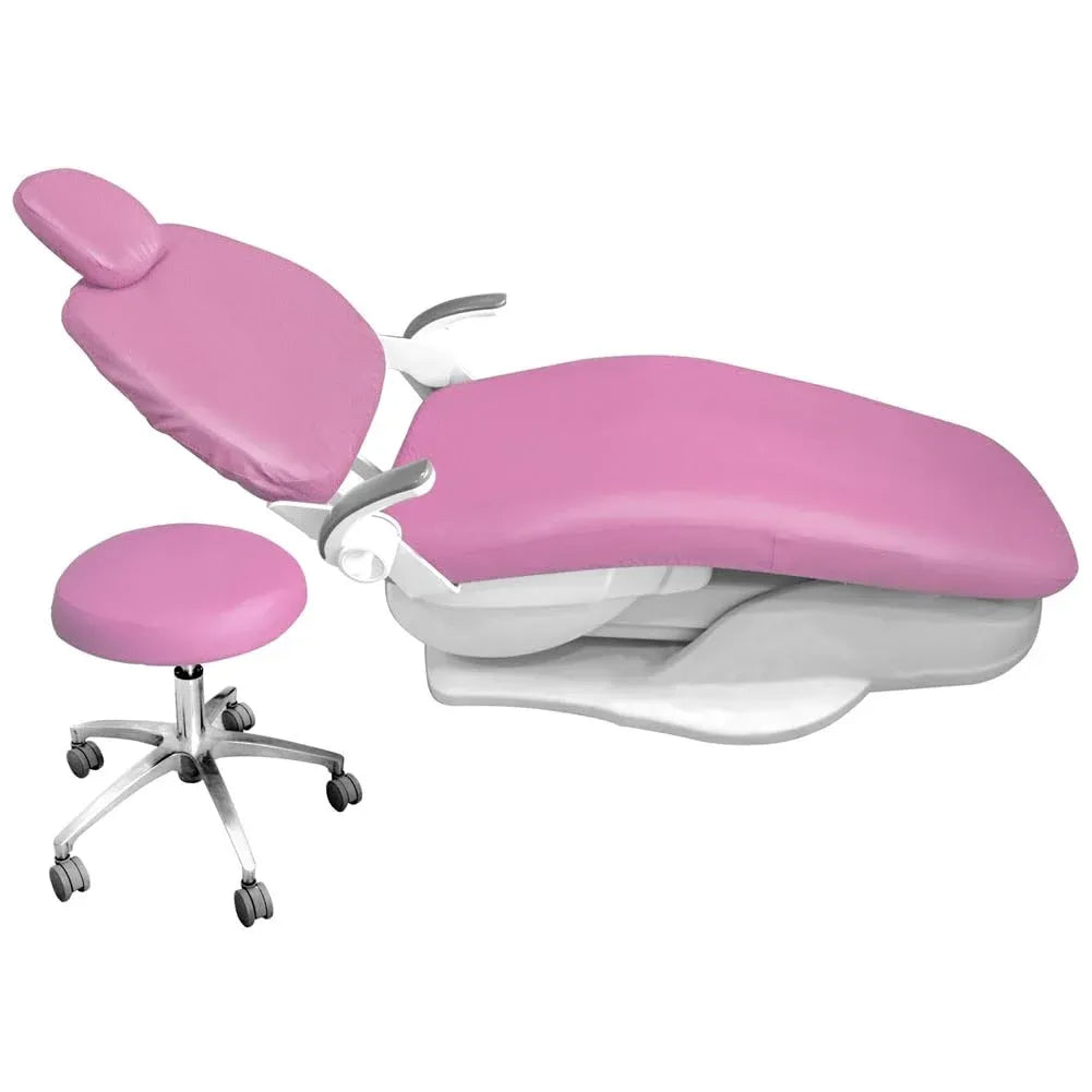 4 Pcs Dental Chair Covers, Waterproof PU Leather Protective Covers for Clinic Chairs, Black