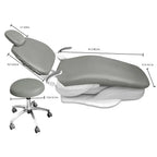 4 Pcs Dental Chair Covers, Waterproof PU Leather Protective Covers for Clinic Chairs, Black