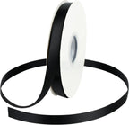 Double Face Satin Ribbon, Polyester Gift Wrapping Wedding Craft Ribbon, Black 1/2 In x 50 Yd