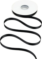 Double Face Satin Ribbon, Polyester Gift Wrapping Wedding Craft Ribbon, Black 1/2 In x 50 Yd