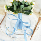 Double Face Satin Ribbon, Polyester Gift Wrapping Wedding Craft Ribbon, Dusty Blue 1/2 In x 50 Yd
