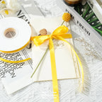 Double Face Satin Ribbon, Polyester Gift Wrapping Wedding Craft Ribbon, Yellow 1/2 In x 50 Yd