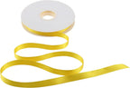 Double Face Satin Ribbon, Polyester Gift Wrapping Wedding Craft Ribbon, Yellow 1/2 In x 50 Yd