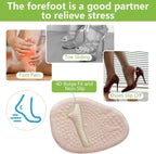 4 Pack Gel Ball of Foot Cushions, Anti Slip Metatarsal Pads for High Heels Pain Relief, Camel