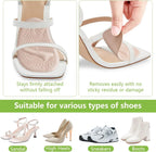 4 Pack Gel Ball of Foot Cushions, Anti Slip Metatarsal Pads for High Heels Pain Relief, Camel