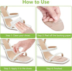 4 Pack Gel Ball of Foot Cushions, Anti Slip Metatarsal Pads for High Heels Pain Relief, Camel
