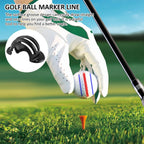 8 Piece Golf Ball Alignment Marker Kit, ABS Line Drawing Stencils and 4 Pens for Putting Practice