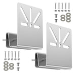 2 Pack Gutter Mount Brackets, Stainless Steel Drill Free Holder for Solar Security Cameras