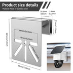 2 Pack Gutter Mount Brackets, Stainless Steel Drill Free Holder for Solar Security Cameras
